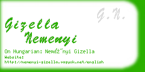 gizella nemenyi business card